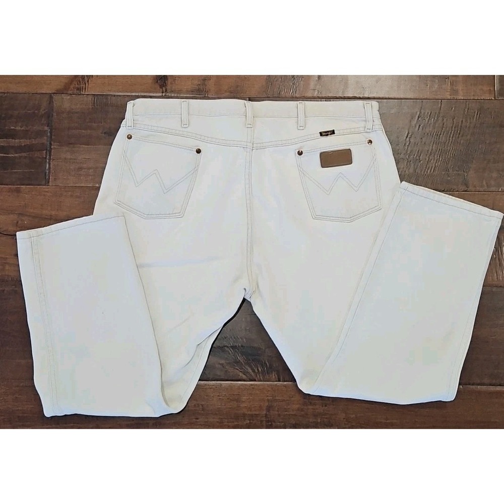 VTG Wrangler 13MWZ Denim Jeans, 42×30 Cowboy Cut Shadow Canyon Series Cream